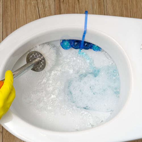 how to clean limescale from toilet