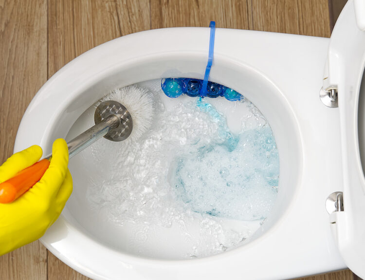 how to clean limescale from toilet