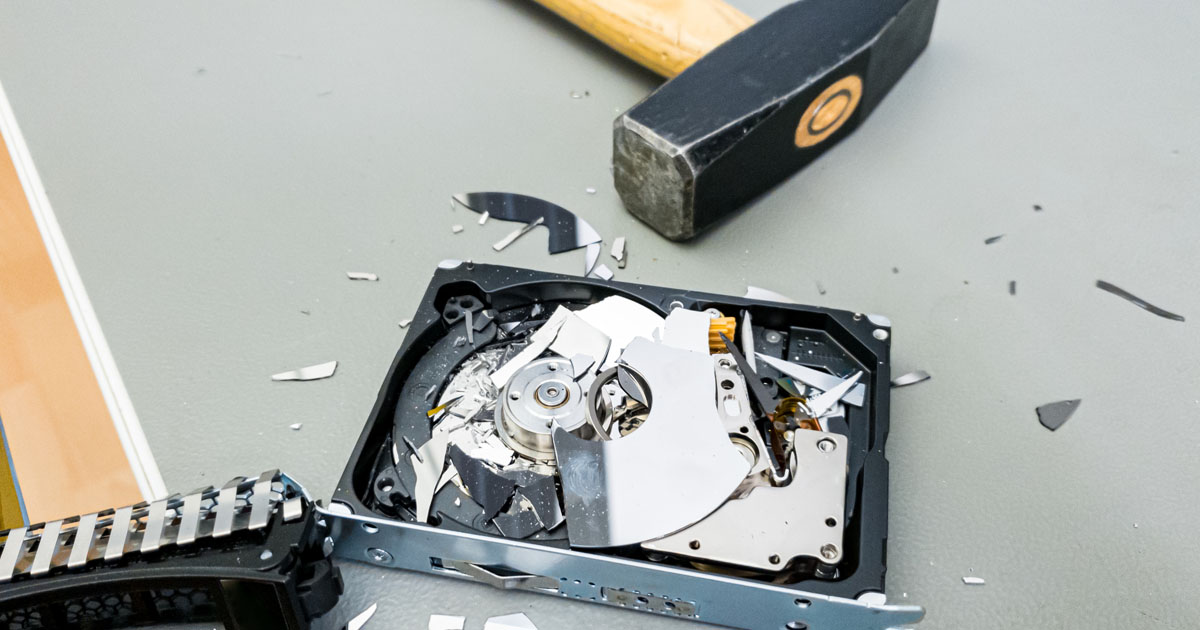 how to destroy a hard disc