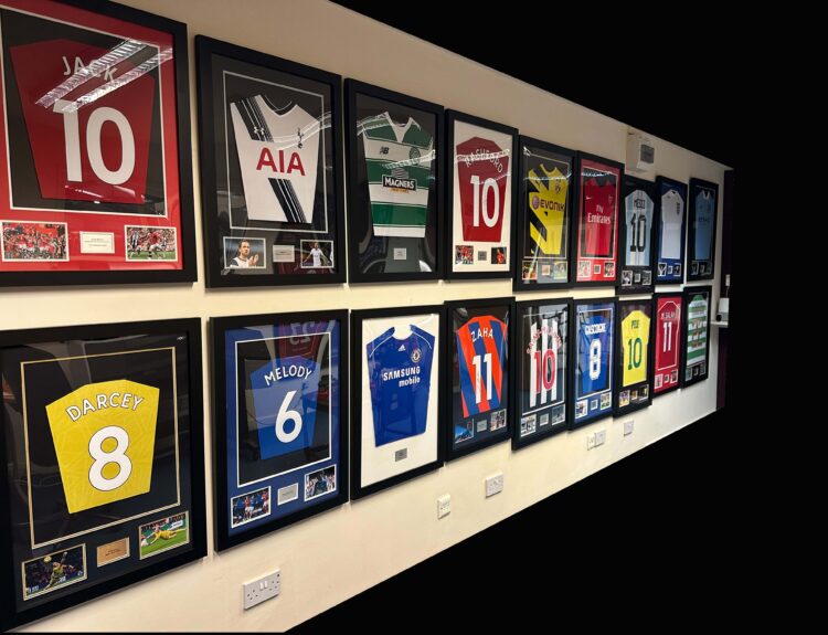 how to frame a football shirt