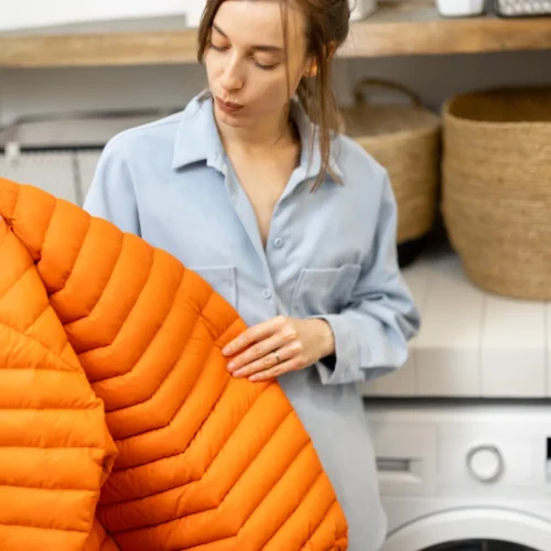 how to wash a down vest