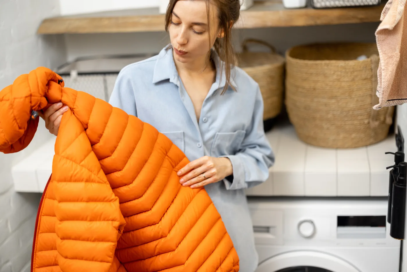 how to wash a down vest